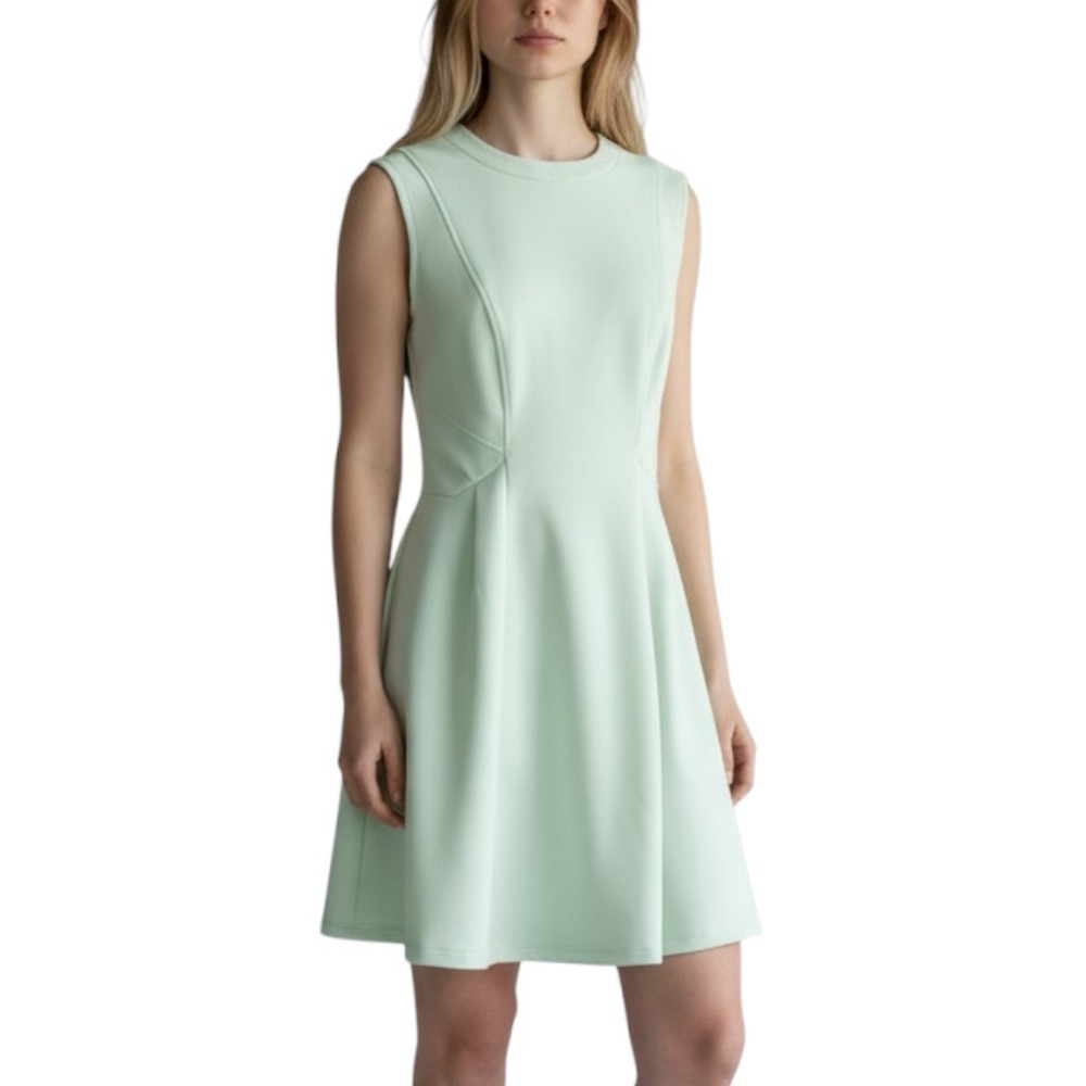 mint green fit and flare dress (medium)